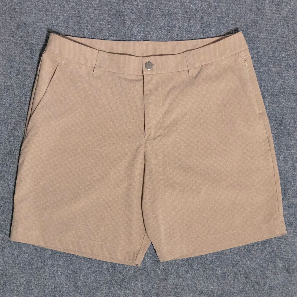 Lululemon ABC Classic WovenAir Commission Shorts Men's 32 Khaki 7" Golf Stretch